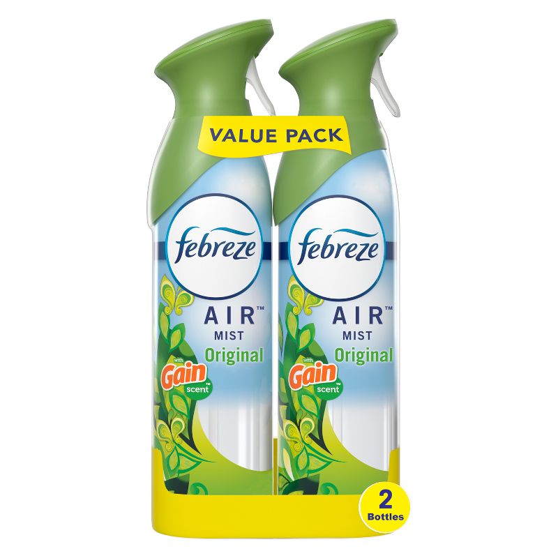Febreze Odor-Fighting Air Freshener - Gain Original Scent - 8.8oz/2pk, 1 of 9