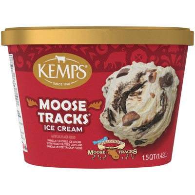 Kemps Moose Tracks Premium Ice Cream - 48oz