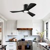 TOBILI Hot sales Ceiling Fan with Lights 42 Inch Flush Mount Ceiling Fan, ABS Blades Modern Outdoor Ceiling Fans for Bedroom/Farmhouse/Patio/Indoor - 4 of 4