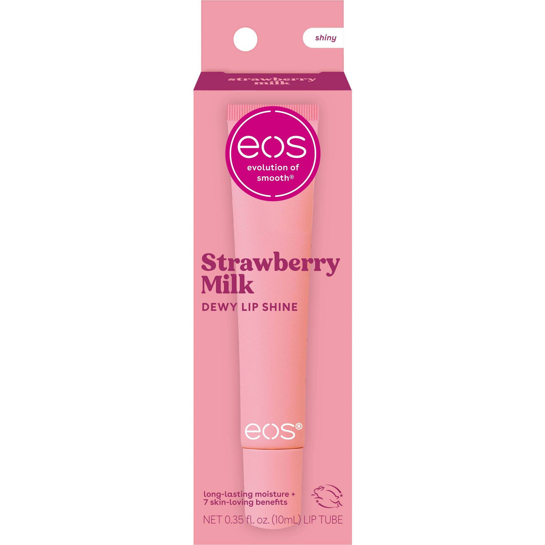 eos Dewy Lip Shine, Strawberry Milk - 0.35 fl oz