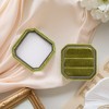 Unique Bargains Portable Double Slots Velvet Jewelry Ring Box for Proposal Engagement Wedding - 4 of 4