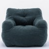 Homy Casa Plush Teddy Fleece Bean Bag Chair, Teal Green – Cozy Lounge Seating for Living Room or Bedroom - 4 of 4