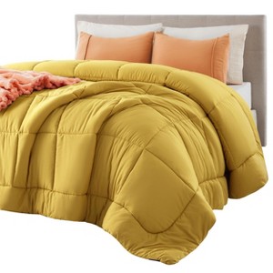 Bedsure Comforter Duvet Insert - Quilted Comforters Queen Size, All Season Duvet, Down Alternative Bedding, with 8 Tabs, Gifts for Women/Men, White,Qu - 1 of 4
