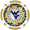 MasterPieces Casino Style 20 Piece 11.5 Gram Poker Chip Set NCAA West Virginia Mountaineers Gold Edition - 3 of 3