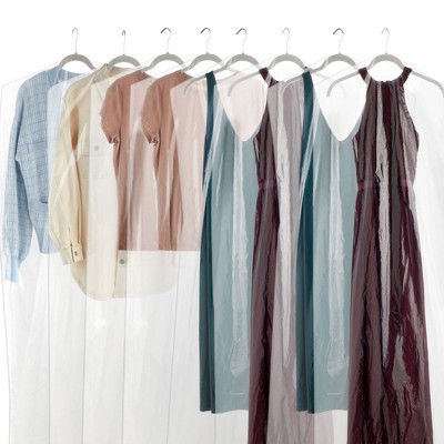 40 Clear Garment Bags for Hanging Clothes Storage with 4