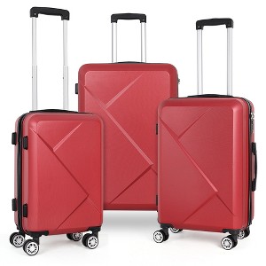 Oumilen Hardside Spinner Luggage Sets in Stripe Red, 3 Piece - TSA Lock - 1 of 1