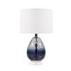 510 Design Borel Glass Table Lamp Dark (Includes LED Light Bulb) Blue : Modern Drum Shade, 1-Way Switch, 24.25" H - 3 of 4