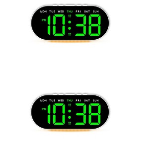 REGALWOVEN 2 Pcs Digital Plastic Corded Electric Adjustable Accurate Alarm Clock 7.1 x 3.1 x 1.2 inch - 1 of 4