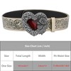 INSPIRE CHIC Women's Retro Goth Love Heart Embossed Punk Y2K Western Waist Belts - 4 of 4