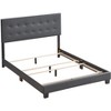 Passion Furniture Caldwell Faux Leather Button Tufted King Panel Bed - 2 of 4