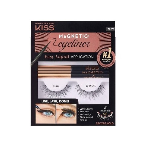 Kiss Nails Magnetic Eyeliner & Fake Eyelashes Kit - 1 Pair : Target