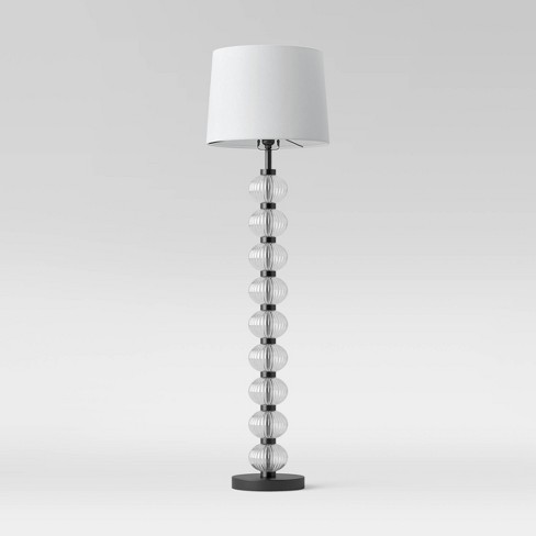 Stacked Ribbed Glass Floor Lamp, Target Led Floor Lamp