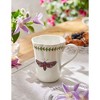 Portmeirion Botanic Garden Lotus Blossom 14oz Mug - Butterfly Porcelain Coffee Cup with Laurel Leaf Border - Dishwasher & Microwave Safe - 2 of 4