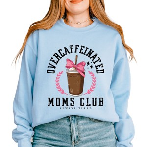 Simply Sage Market Coquette Overcaffeinated Moms Club Sweatshirt - 1 of 4
