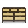 Bedroom 7 Drawer Dresser, Rattan Dresser Modern Wooden Chest Of Drawers With Spacious Storage Space - 4 of 4