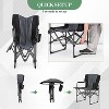 Director's Camping Chair - Heavy Duty Folding Lawn Chair for Adults with Side Table & Storage Pocket, Portable Outdoor Chair, (Supports 400Lbs) - 4 of 4