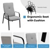 Tangkula Set of 4 Patio Dining Stackable Chairs High-Back Cushions Space Saving - 4 of 4