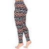 Women's Plus Size Printed Leggings - One Size Fits Most Plus - White Mark - 2 of 3