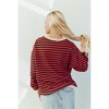 Women's Striped Knit Top - Veveret - 2 of 4