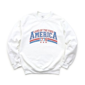 Simply Sage Market Women's Graphic Sweatshirt Land Of The Free America - 1 of 3