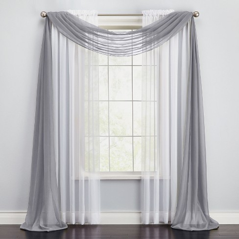 Brylanehome Bh Studio Sheer Voile Scarf Valance - 40