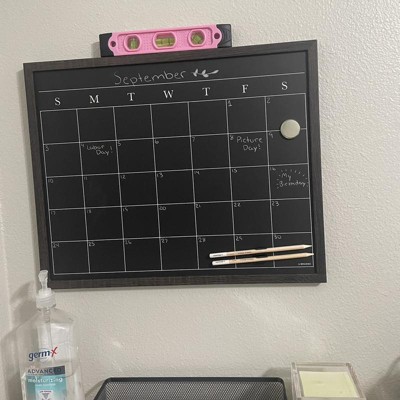 U Brands 16"x20" Wood Frame Chalkboard Calendar : Target
