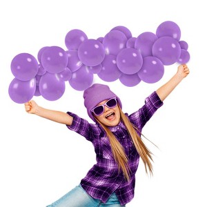 Treasures Gifted Purple Balloons - 5 Inch Latex Balloons - 100 Pack - 1 of 1