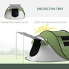Vynxaria Outsunny Pop Up Tent, Instant Camping Tent with Porch and Carry Bag, 3000mm Waterproof, for 2-3 People, Green, (Poles Included) - 3 of 4