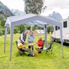 Costway 10 x 10 FT Outdoor Pop up Canopy Tent with Higher Top Roller Bag Adjustable Height - 4 of 4