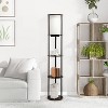 62.5" Round Modern Shelf Etagere Organizer Storage Floor Lamp with 2 USB Charging Ports and 1 Charging Outlet - Simple Designs - 3 of 4