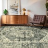 Boho Printed Area Rug with Rubber Backing Washable Rug Low Pile Rugs Vintage Medallion Foldable Indoor Carpet for Living Room Bedroom Office - 3 of 4