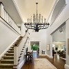 BAOURE Large Black Wagon Wheel Chandeliers 39 Inch, 24 Light Modern Farmhouse Chandelier, Rustic Round Candle chandelier for Dining Room Living Room - 3 of 4