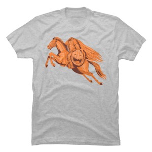 Men's Design By Humans Headless Horseman Pumpkin Head Drawing By patrimonio T-Shirt - 1 of 4