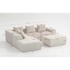 Grungis Comfy Corduroy Sofa Couch with 5 Seaters,U Shape Sectional Sofa with Flexible Modular Configuration,Sofa for Living Room Furniture - 3 of 4