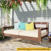 YOOCOZZ Wooden Patio Twin Size Porch Swing Bench Chair, Daybed Frame with 4 Hanging Ropes - 2 of 4