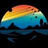 Men's Design By Humans Scenic colorful space view shuttle pilot science fiction art By happycolours T-Shirt - 2 of 4