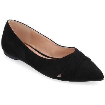 Journee Collection Womens Winslo Slip On Pointed Toe Ballet Flats