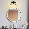 POWLIG Modern Vanity Light - Dimmable Bathroom Wall Sconce with Clear Glass Shades, Perfect for Mirror Lighting - 4 of 4