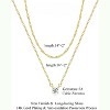 Dainty Gold Plated Necklace for Women, Non Tarnish Layered Chain with CZ Pendant - Stackable Choker Birthday Gift Jewelry - 4 of 4