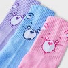 Women's Care Bears 3pk Mid Crew Socks - Blue/Purple/Pink 4-10 - image 3 of 3