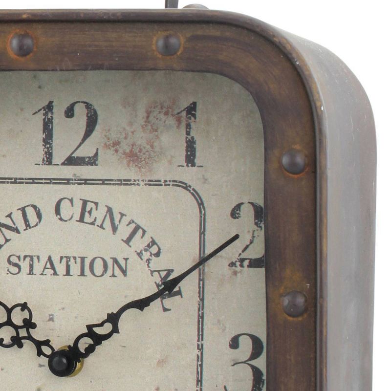 Square Industrial Table Clock - Stonebriar Collection, 2 of 4