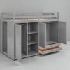 Twin Size Loft Bed with Storage Wardrobes, Drawers, Shelves & Staircase, No Box Spring Needed, Space-Saving Design - 3 of 4