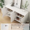 NicBex Modern Buffet Cabinet with Storage, Fluted Sideboard with Doors & Adjustable Shelves, Console Table Coffee Bar for Living&Dining Room - 2 of 4