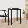 vidaXL Patio Table Patio Furniture Dining Table for Garden Anthracite Steel - 2 of 4