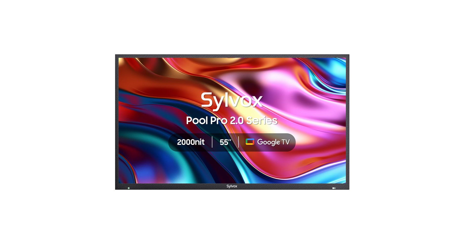 SYLVOX Outdoor TV, 55inch Full Sun Smart Outdoor TV, 4K 2000nit, IP55 Waterproof Smart TV, Latest Google TV with Dobly Atmos (Pool Pro2.0)