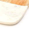 SEVOBAL Serving Platters Handcrafted Wood and Marble Cheese Board, Elegant Serving, Cutting Board for Entertaining Gusts, Brown, 16"*9"*1.3" - 4 of 4