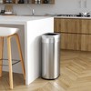 iTouchless Open Top Trash Can with Dual AbsorbX Odor Filters 16 Gallon Elliptical Silver Stainless Steel - 4 of 4