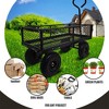 300 lbs Heavy Duty Steel Mesh Garden Cart, Versatile Utility Wagon with Removable Sides and 180° Rotating - 2 of 4