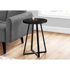 Monarch Specialties Accent Table Side Round End Nightstand Lamp Living Room Bedroom Metal Laminate Black Contemporary Modern - 2 of 4