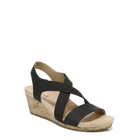 Black wedge sandals target clearance